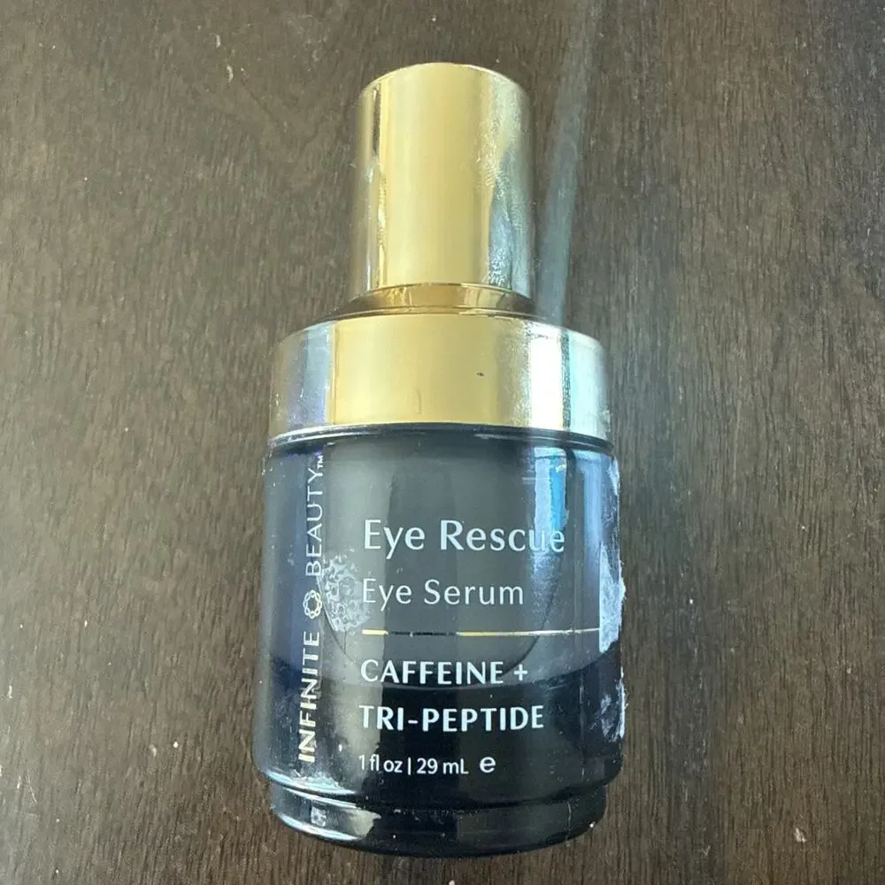 INFINITE BEAUTY EYE RESCUE CAFFEINE + TRI PEPTIDE EYE SERUM 1 FL OZ NEW
